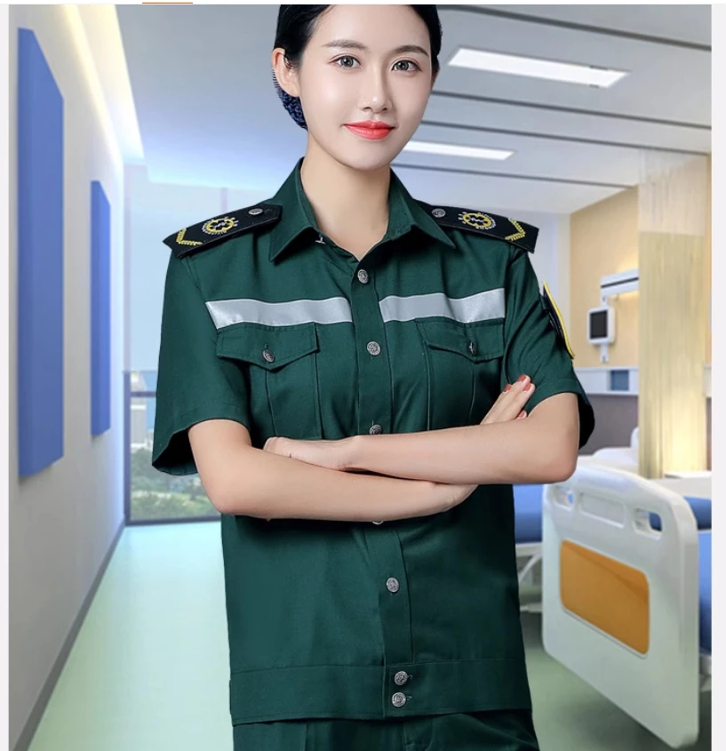 

Health 120 Emergency Center Medical Work Clothes Emergency Department Medical Transport Driver Long Sleeve Jacket