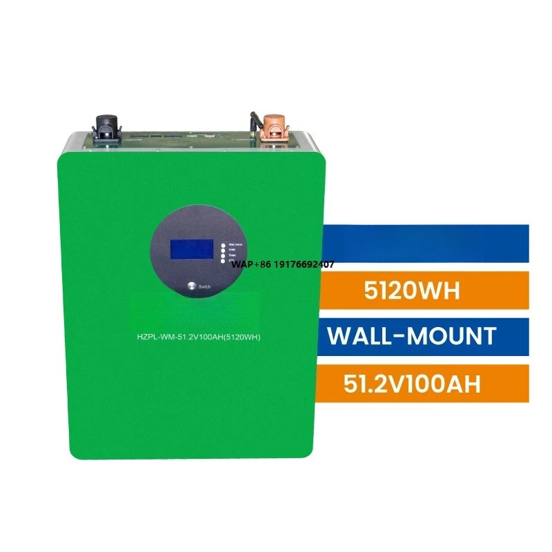 

51.2V 100Ah Lifepo4 Battery Cell Pack 5KWH Solar Energy System Lithium Ion Batteries for Home