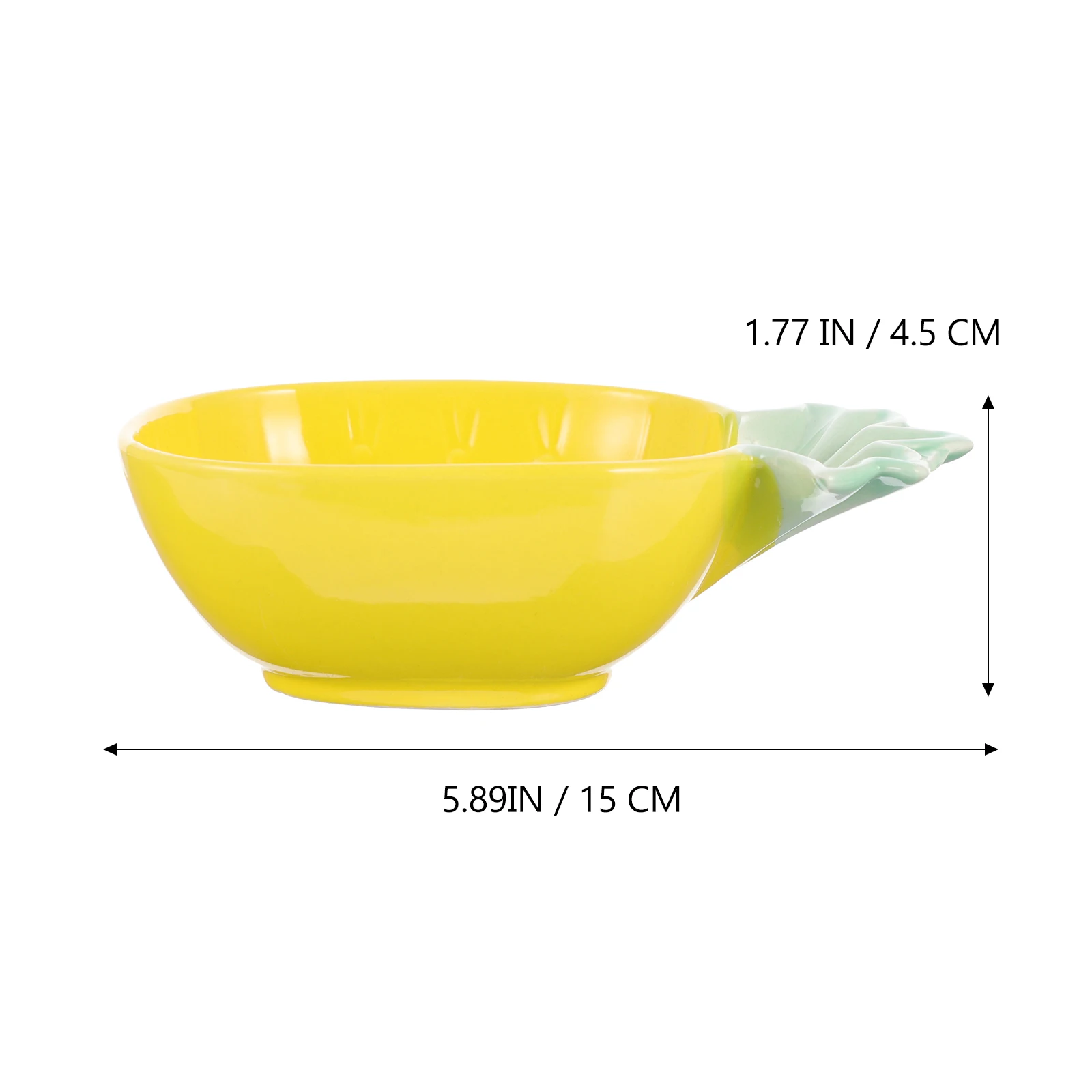 

Ceramic Pineapple Bowl Salad Fruits Rice Kitchen Dining Flat Bottom Stand Stable Easy to Clean Pineapple Salad Bowl