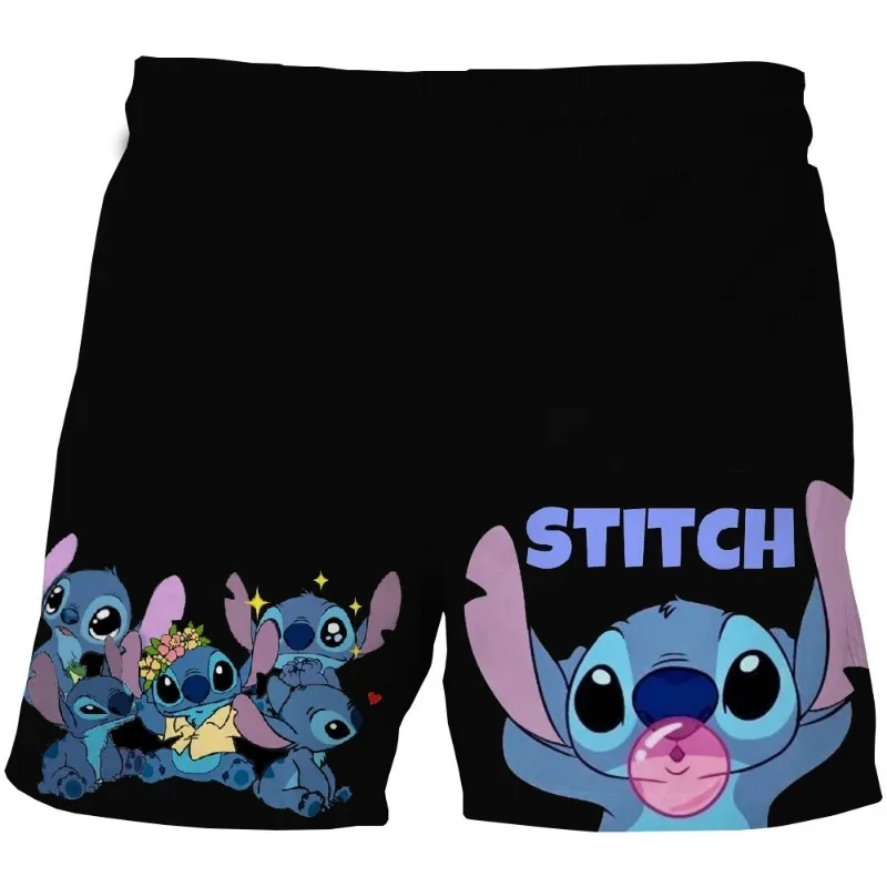 Disney Stitch Beach Pants Casual Sports Shorts Summer Outer Wear Swimwear Clothing Man Woman Beach Shorts Couple Sweatpants Gift