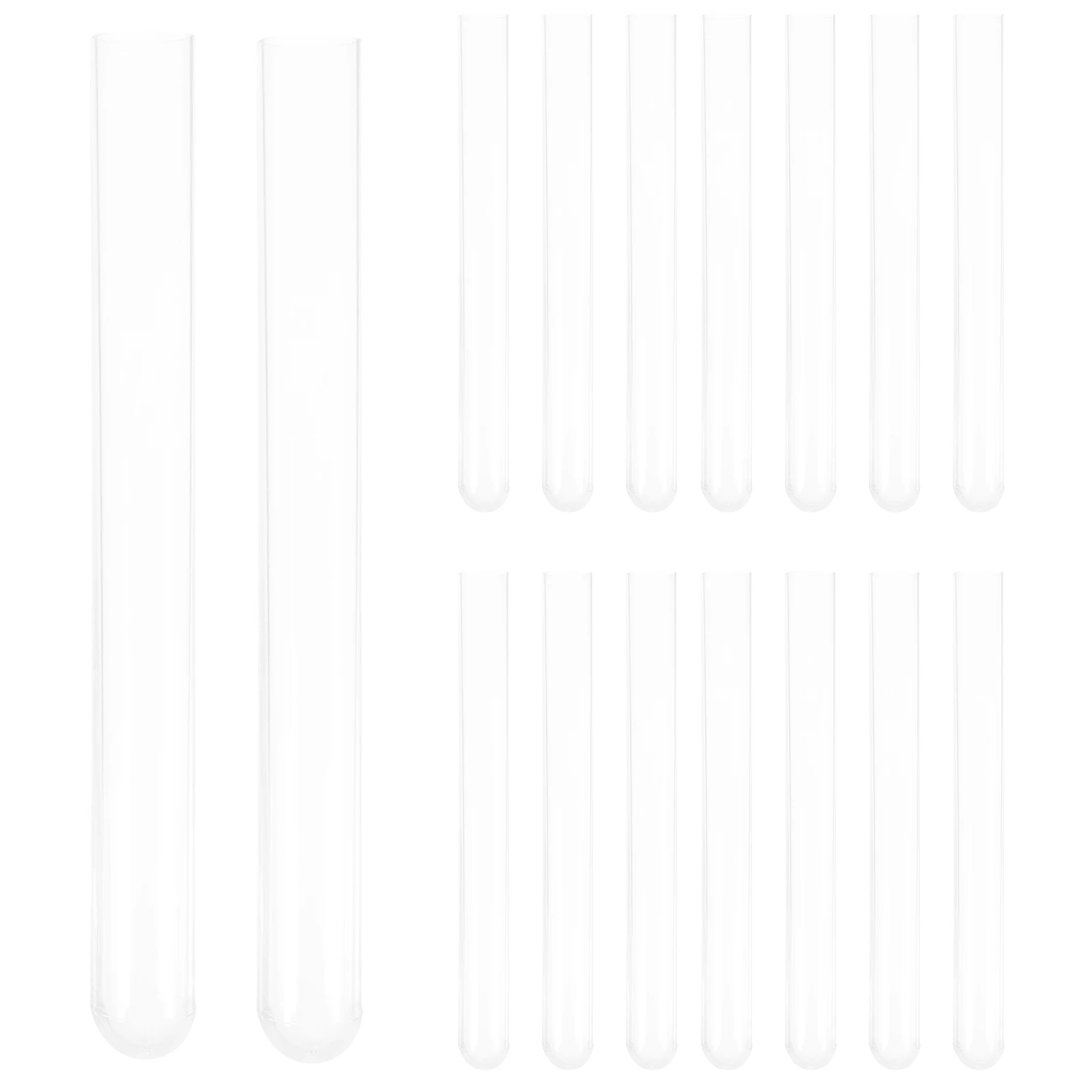 

20pcs Sampling Transparent Plastic Test Test Tubes Plastic Tubes Empty Containers for Lab Experiments Storage