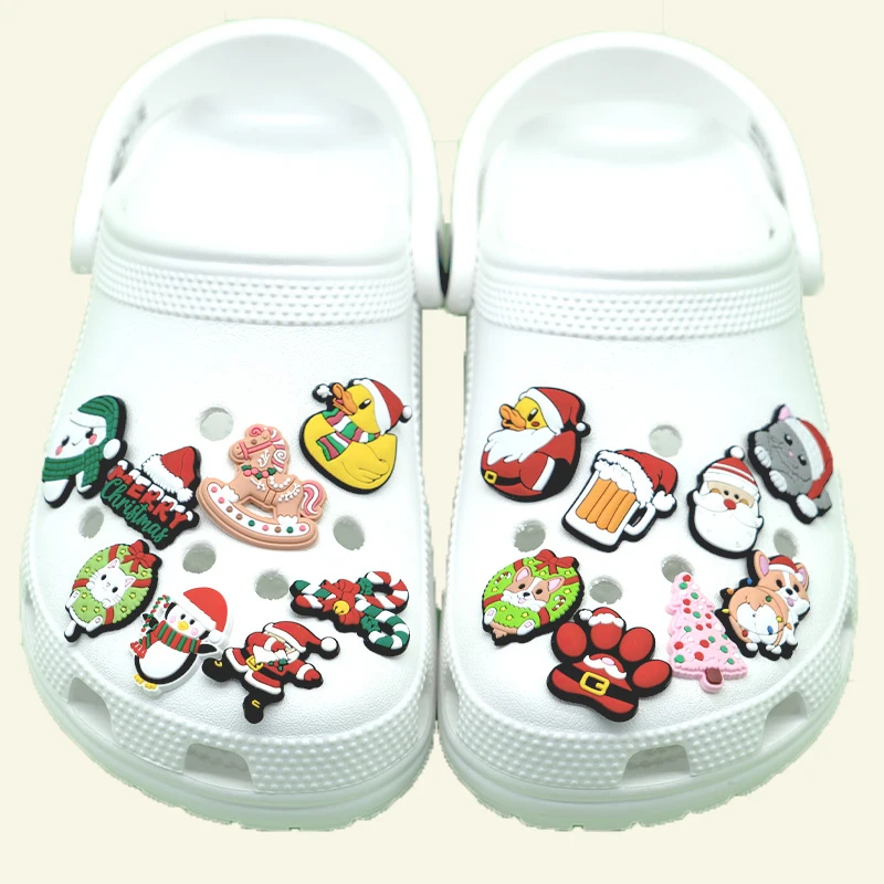 จี้รองเท้าคริสต์มาส 1/50 ชิ้น สไตล์คริสต์มาส รูปสัตว์ มนุษย์หิมะ ลูกกวาด ซานตาคลอส เครื่องประดับรองเท้าแบบติด สำหรับผู้หญิง ผู้ชาย ของขวัญวันหยุด