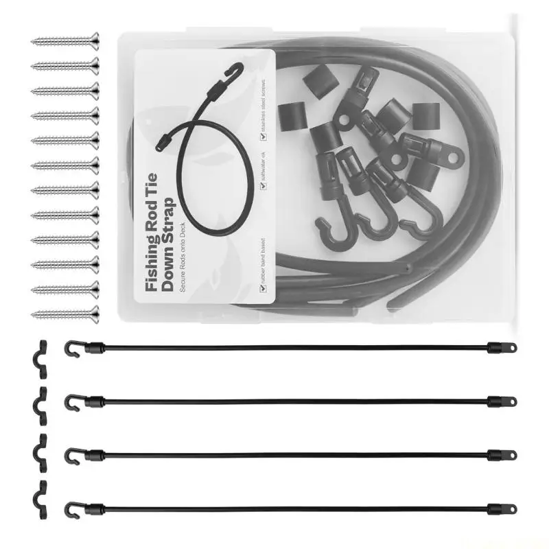 

M5TC Boats Fishing Rod Tie Down Strap for Kayaks Yachts Marine Fishing Accessory