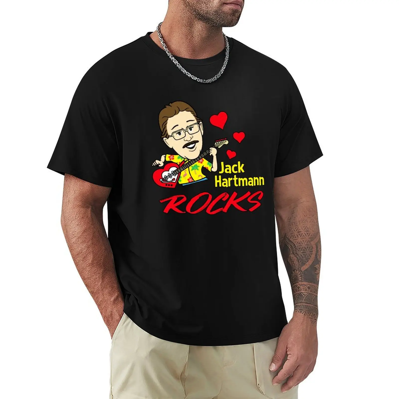 Camiseta oficial Jack Hartmann Rocks de manga curta para presente, dia de Halloween, Ação de Graças, Natal