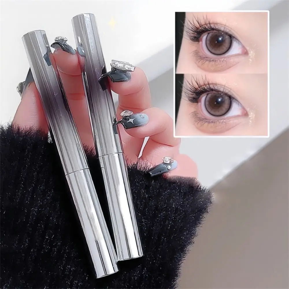 New Black Iron Wand Mascara Washable Brushless Metal Wand Mascara Long Lasting Waterproof Mascara Eyelash Extensions