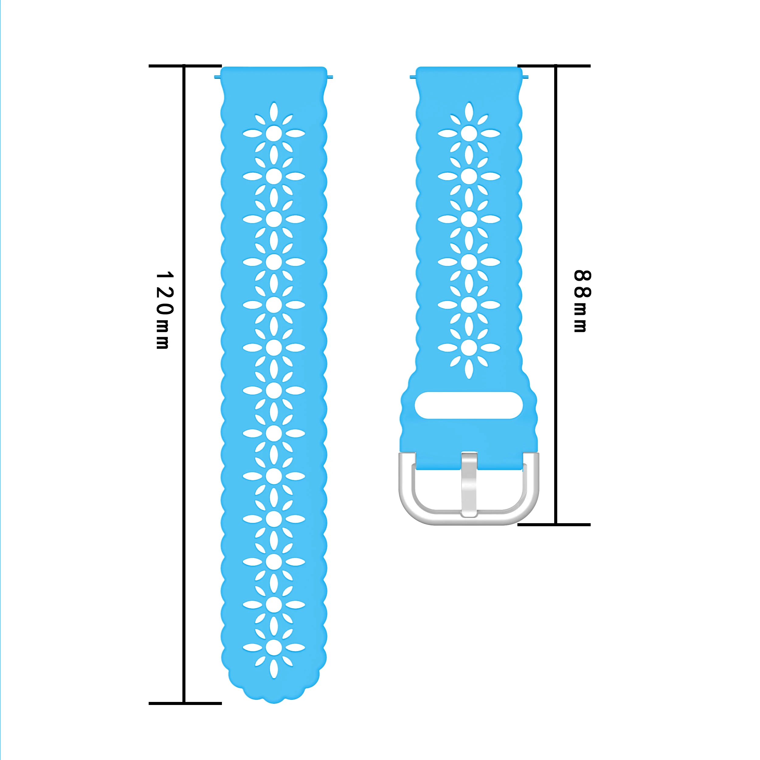 Lace Silicone Strap For Garmin Venu 3 2/Vivoactive 4 3/Forerunner 265 255 55 20mm 22mm Smart Watch Band Bracelet For Women Girls image 4