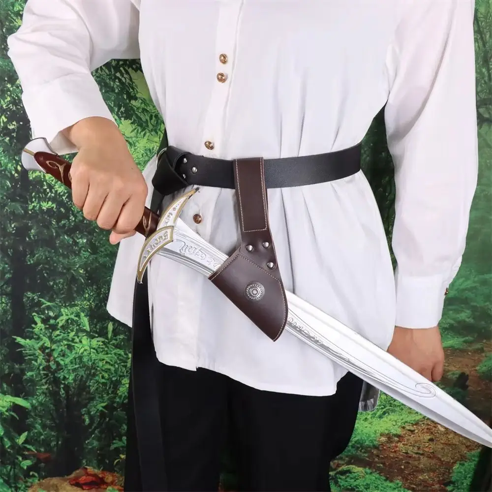 Durable PU Leather Medieval Sword Holder Cosplay Retro Knight Sheath Scabbard Vintage Sword Holder Belts