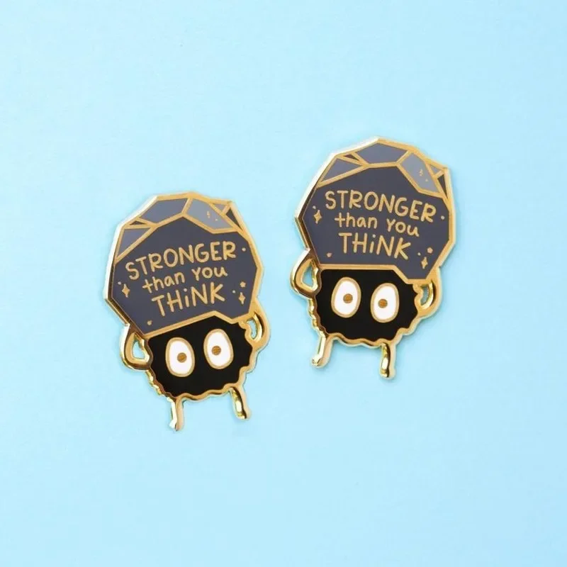 Stronger Soot Sprite Enamel Pin Lapel Collar Pins Brooch Badge Backpack Hat Jewelry Accessories