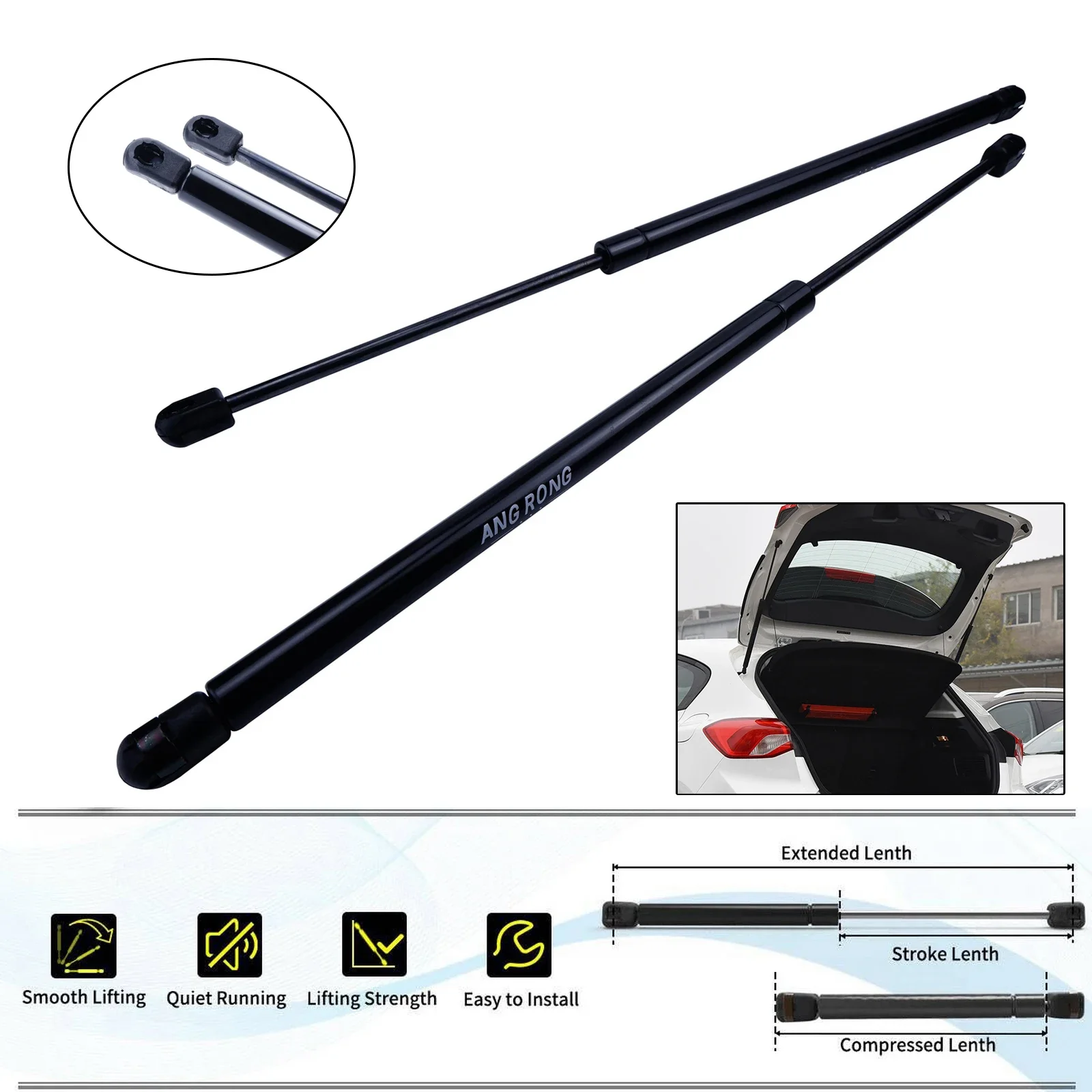 2x Ford Mondeo MK3 Hatchback 2000-2007 Rear Tailgate Boot Gas Struts Support New