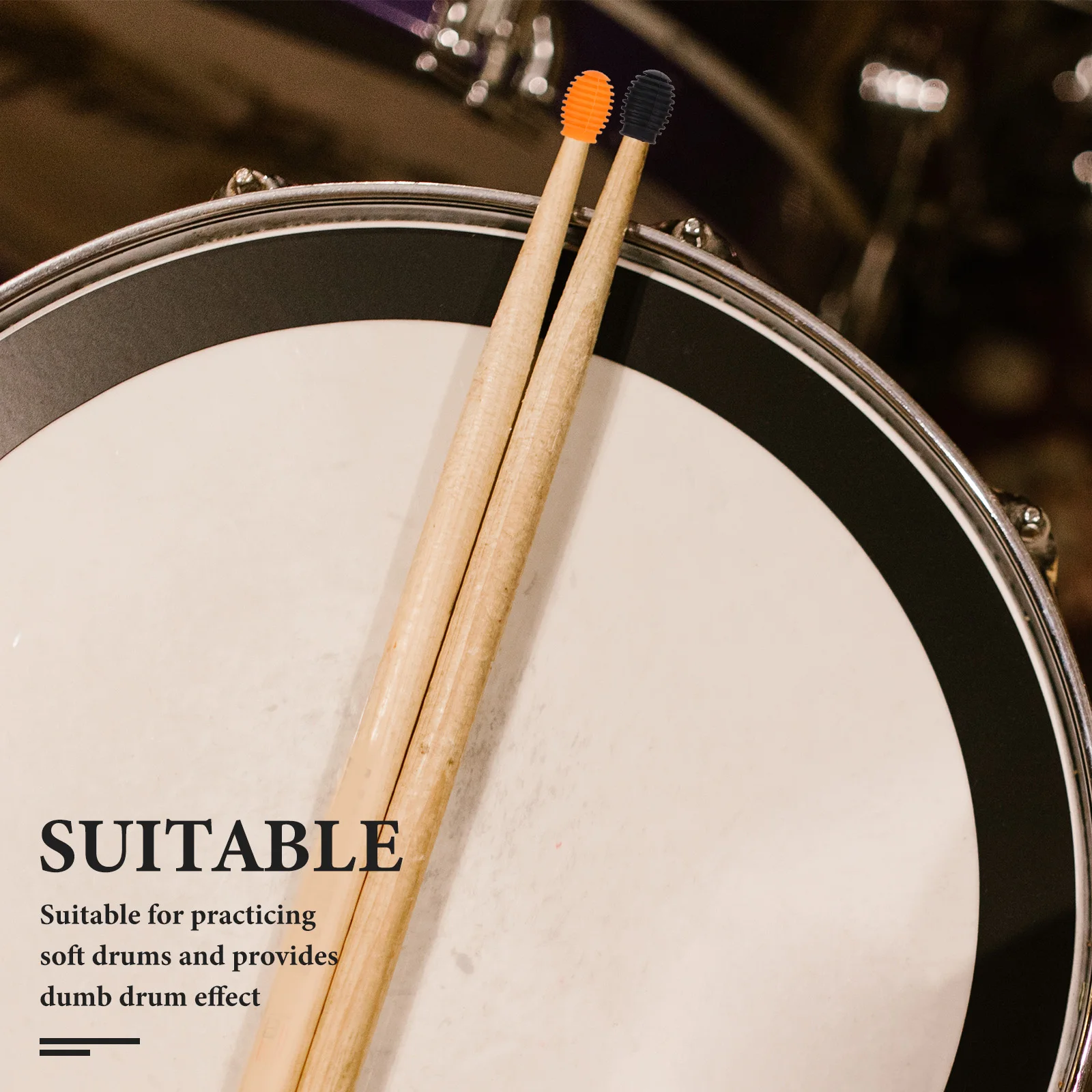 

8 Pcs Drumstick Protector Dampeners Dampening Tips Drumming Silicone Shock Absorber Practice Silica Gel Silencers Mutes