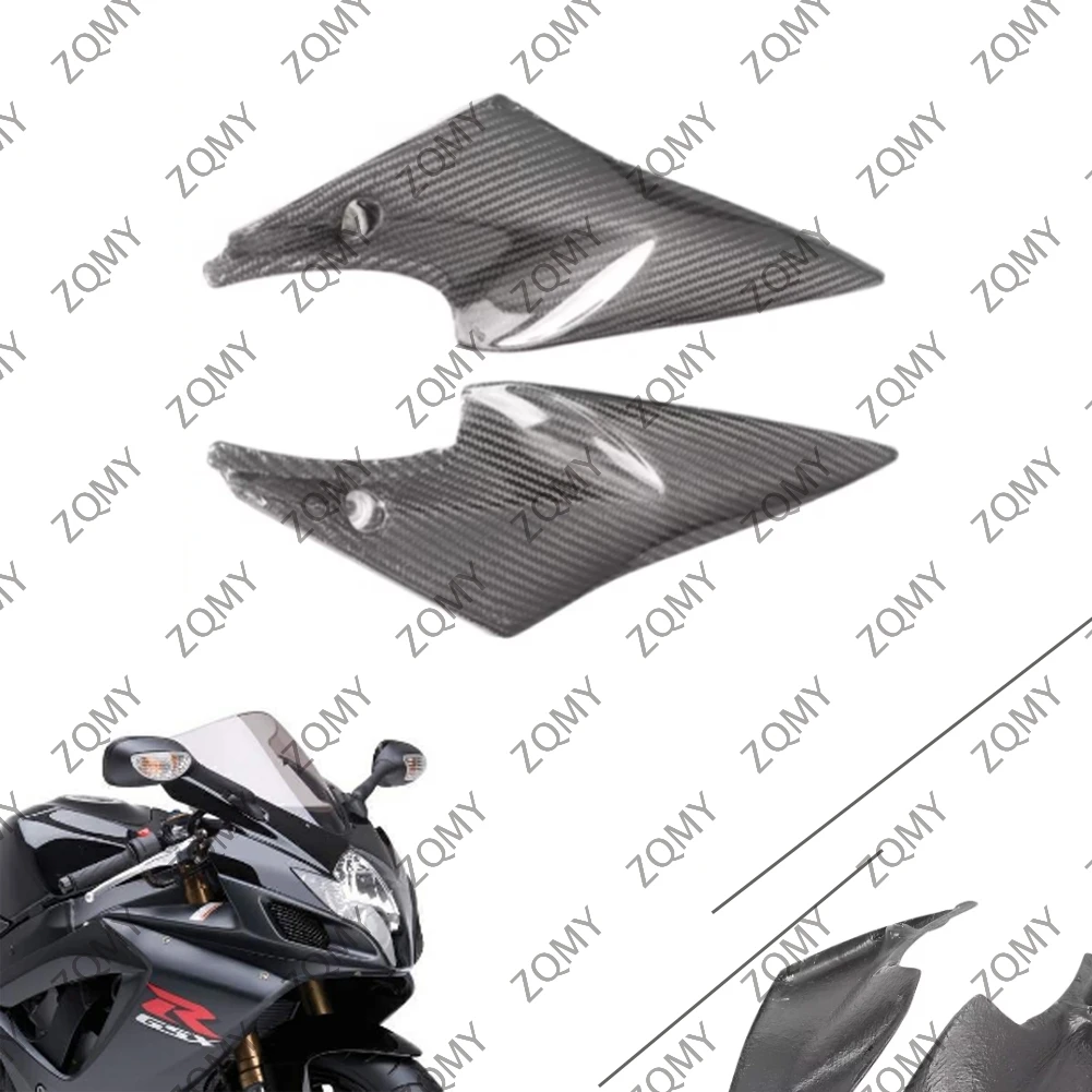 

K6 GSXR 600 750 Tank Side Cover Panels Fairing for Suzuki GSXR600 GSXR750 2006 2007 Black Carbon Fiber Motorcycle Accessories