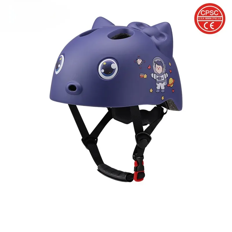 Casque de sport professionnel pour enfants, casque de sécurité de dessin animé, équipement de protection pour cyclisme, patinage à roulettes, accessoires de vélo d'équilibre