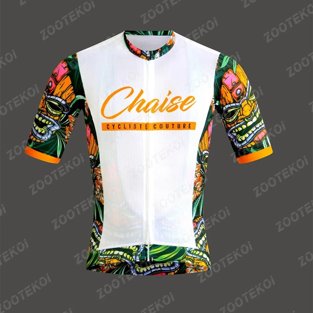 

Chaise Mens Summer Cycling Jersey Breathable MTB Short Sleeve Shirts Triathlon Shirt Tops Quick Dry 2021 Maillot Ropa Ciclismo