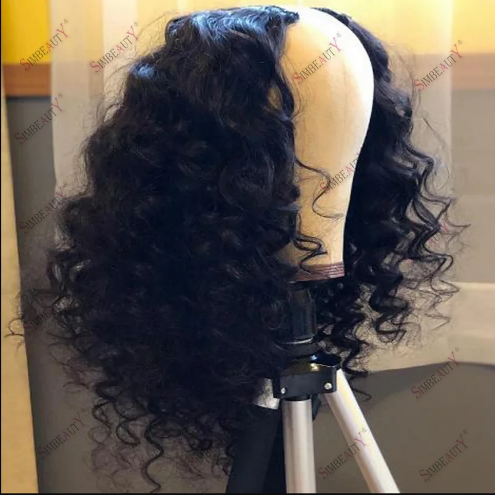 1x4 Opening U Part Wig Human Hair for Black Women Easy Wear Kinky Curly Glueless U Shaped Wig Full Machine Made With Clips