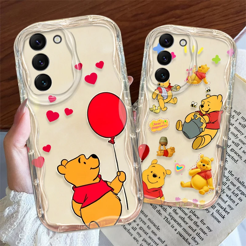 Winnie The Pooh For Samsung S24 S23 S21 S20 Ultra Plus FE A73 A72 A71 A51 A05S A05 5G Wave Oil Funda Phone Case