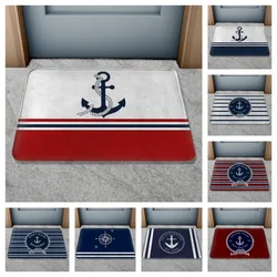Custom Boat Name Anti Slip Door Mat Nautical Theme Bath Rug Non Slip Bathroom Mat Personalized Home Decor Floor Mat