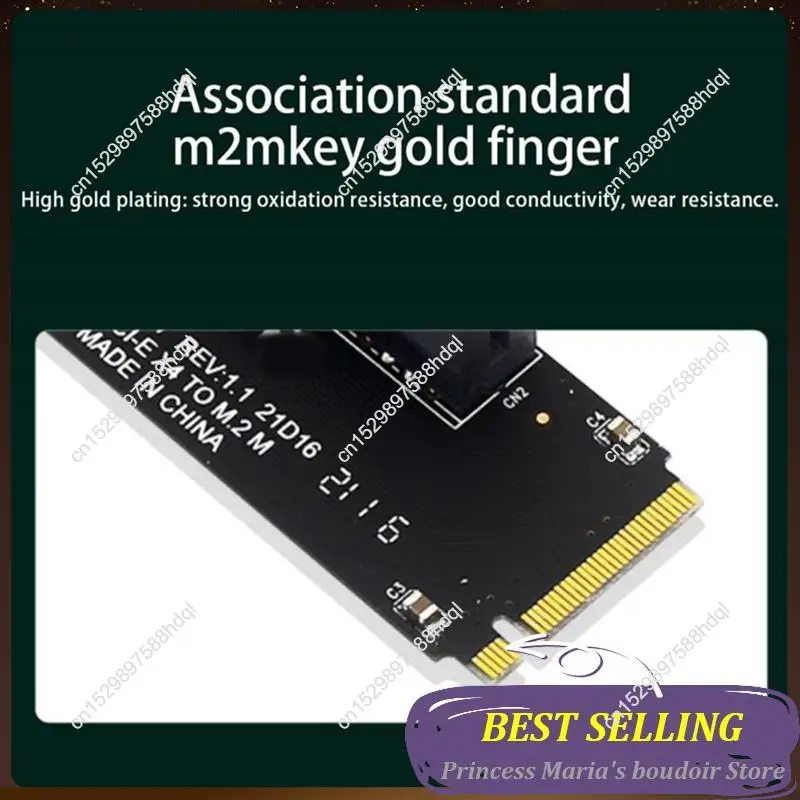 

AB30-4X NGFF M.2 To PCI-E 4X Riser Card M2 M Key To Pcie X4 Adapter With LED Indicator SATA Power Riser For Bitcoin Mining
