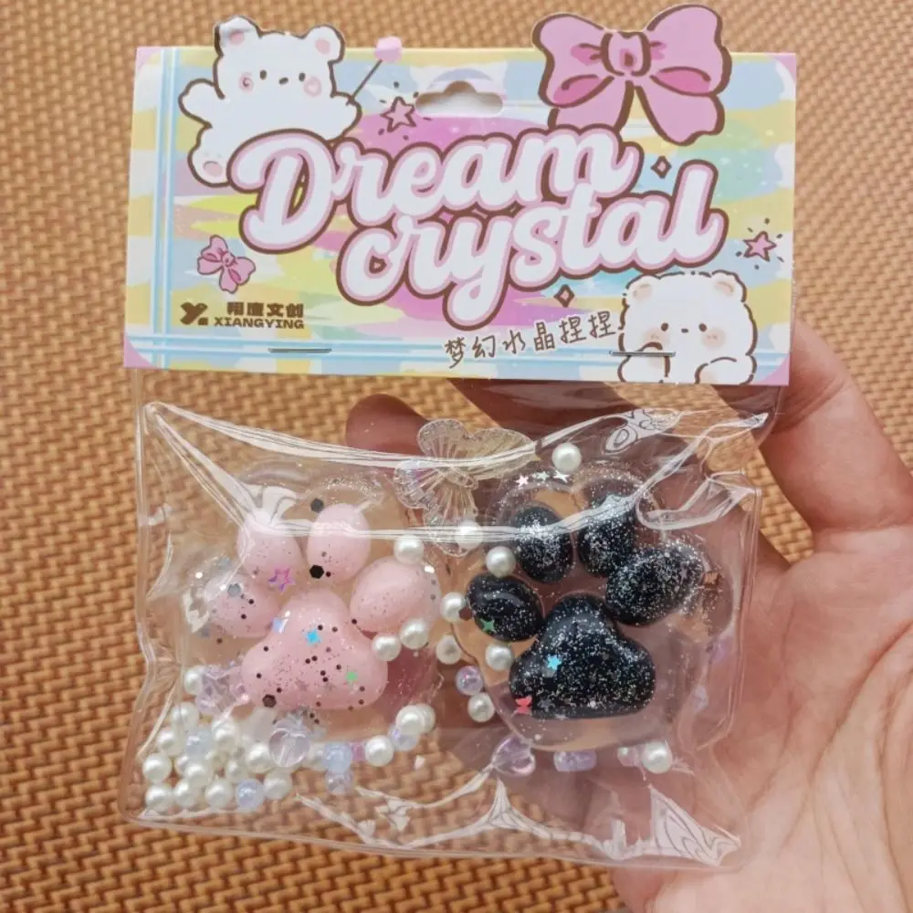 Juguete de pellizco de pata de gato brillante y seguro, pata de gato transparente TPR, juguete de rebote lento, pata de gato creativa y encantadora, regalo único