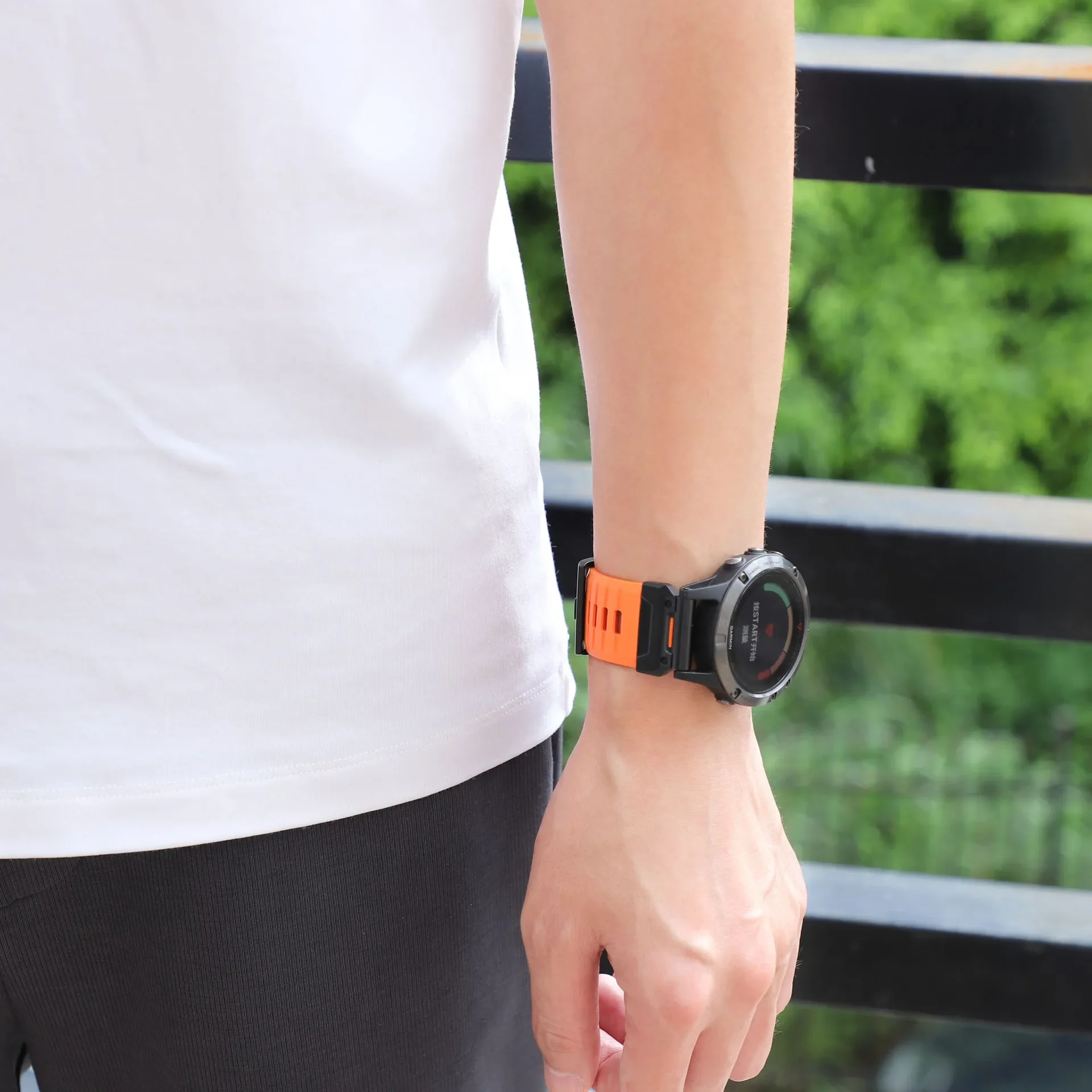 Быстросъемный ремешок 22 мм 26 мм из резины + металла для Garmin Fenix 8 7 7X 6X 6 Pro 5 5X Plus Epix 7X Браслет Fenix 8 51 мм 47 мм Correa