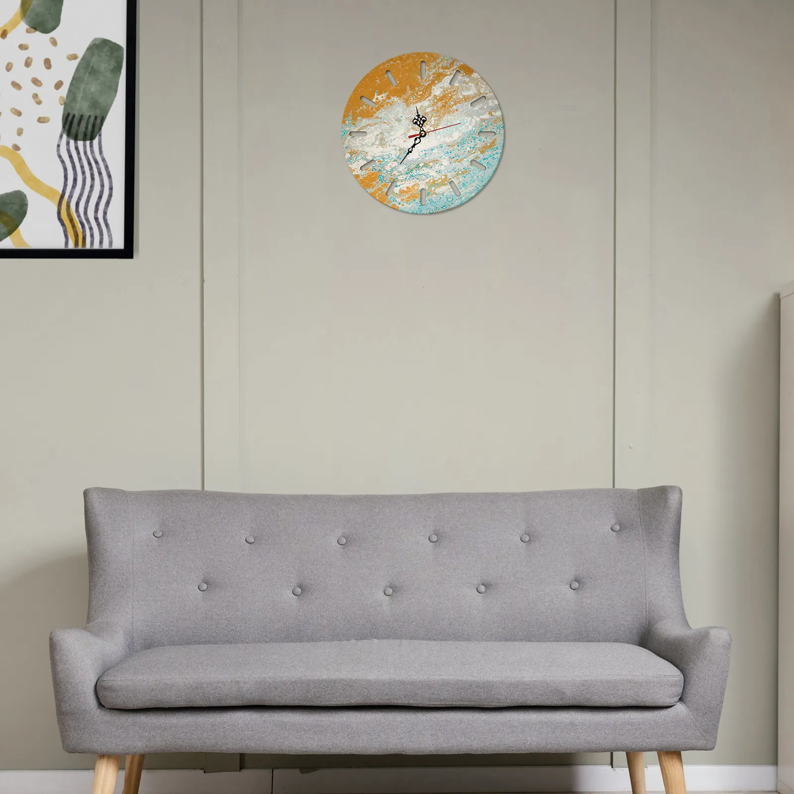 

Набор силиконовых форм для часов: круглые формы для настенных часов, инструмент для литья из эпоксидной смолы, креативные антипригарные формы для рукоделия