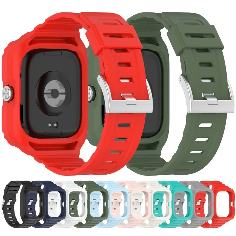 Band+Case for Redmi Watch 4 Sports Strap cover 2IN 1 for Redmi Smart Watch 4 soft Protector Shell Watch Replacement Accessories