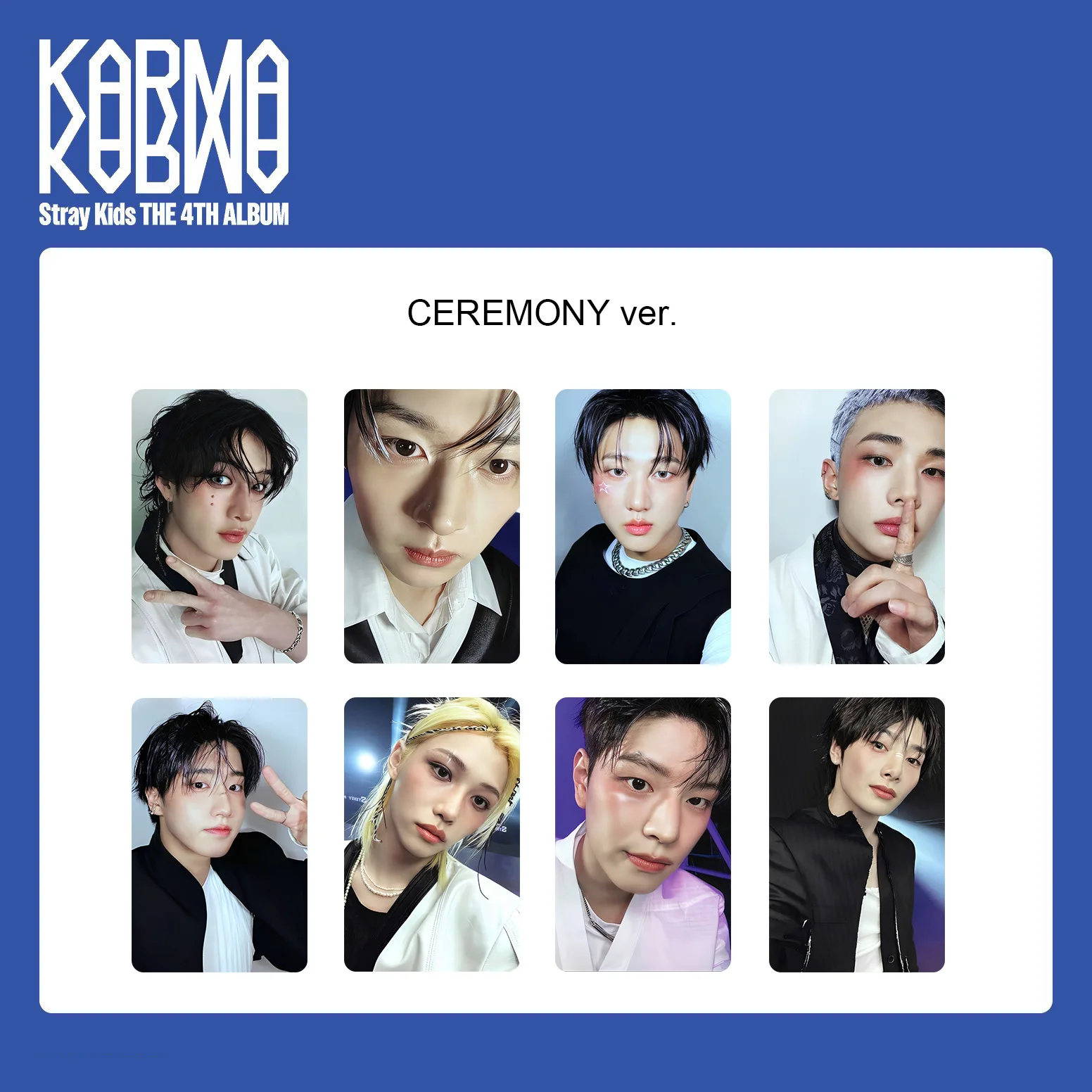 8pcs Kartu Koleksi SKZOO regular four KARMA album baru Straykids, kartu Lomo, kartu kecil, poster, kartu pos, hadiah