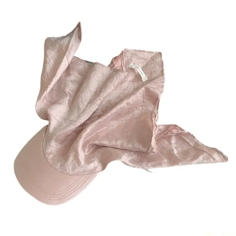31BF Satined Bandana Baseball Hat With Adjustable Tie Breathable Hat for Special Wear
