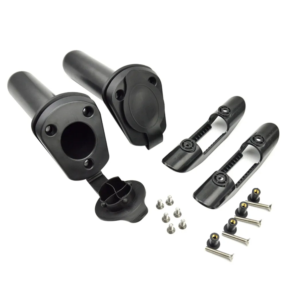 

Fishing Rod Holder Paddle Bracket Set 30 Degree Tilted Canoe Kayak Boat Fishing Support Bracket Cover Lid Waterproof Black