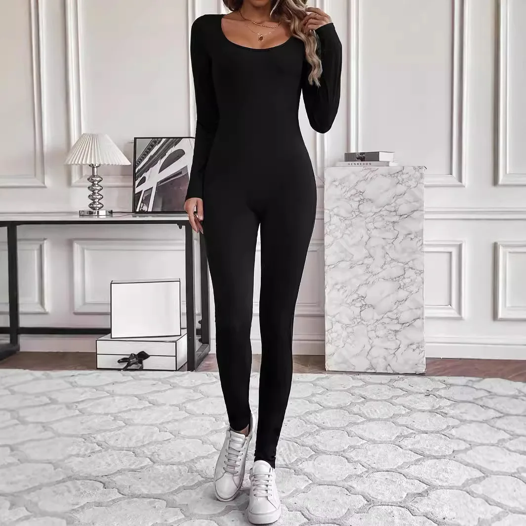 Штаты сексуальный комбинезон с воротником-лодочкой на талии и длинными рукавами, маленький комбинезон в полоску, модный темпераментный модный бренд Cw54050