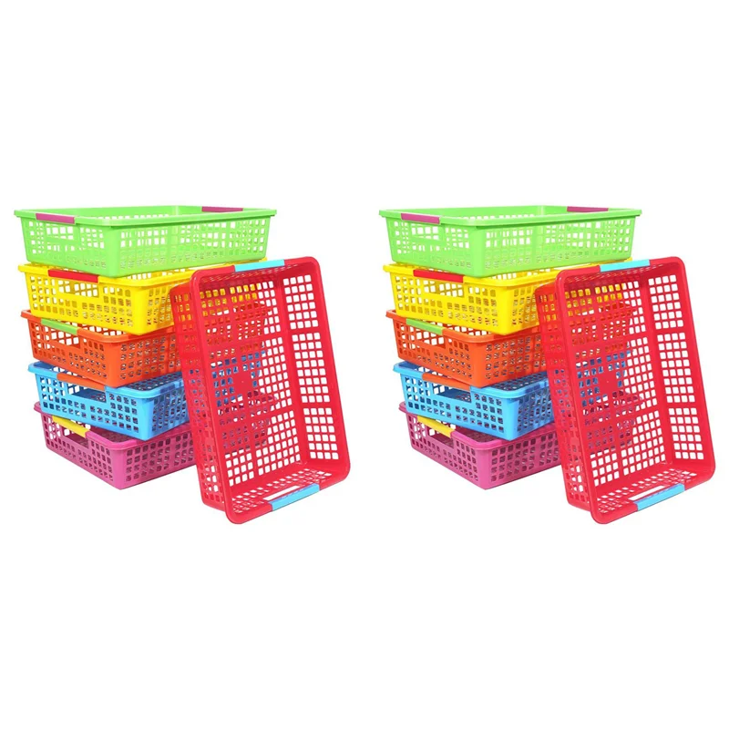 Поднос для учителя, пластиковый органайзер для бумаги для классной комнаты, поднос для классной комнаты, поднос для бумаги для классной комнаты, корзина для домашних книг, 12 шт.