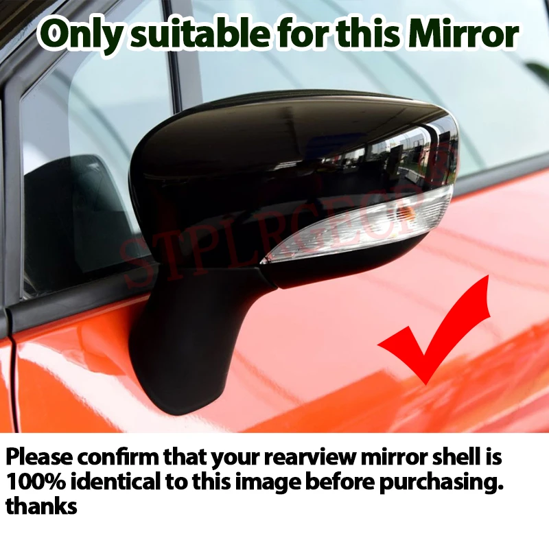 Rearview Side Wing Mirror Cover Cap Glossy Black Add-on M Style Shell for Renault Samsung QM3 2013 2014 2015 2016