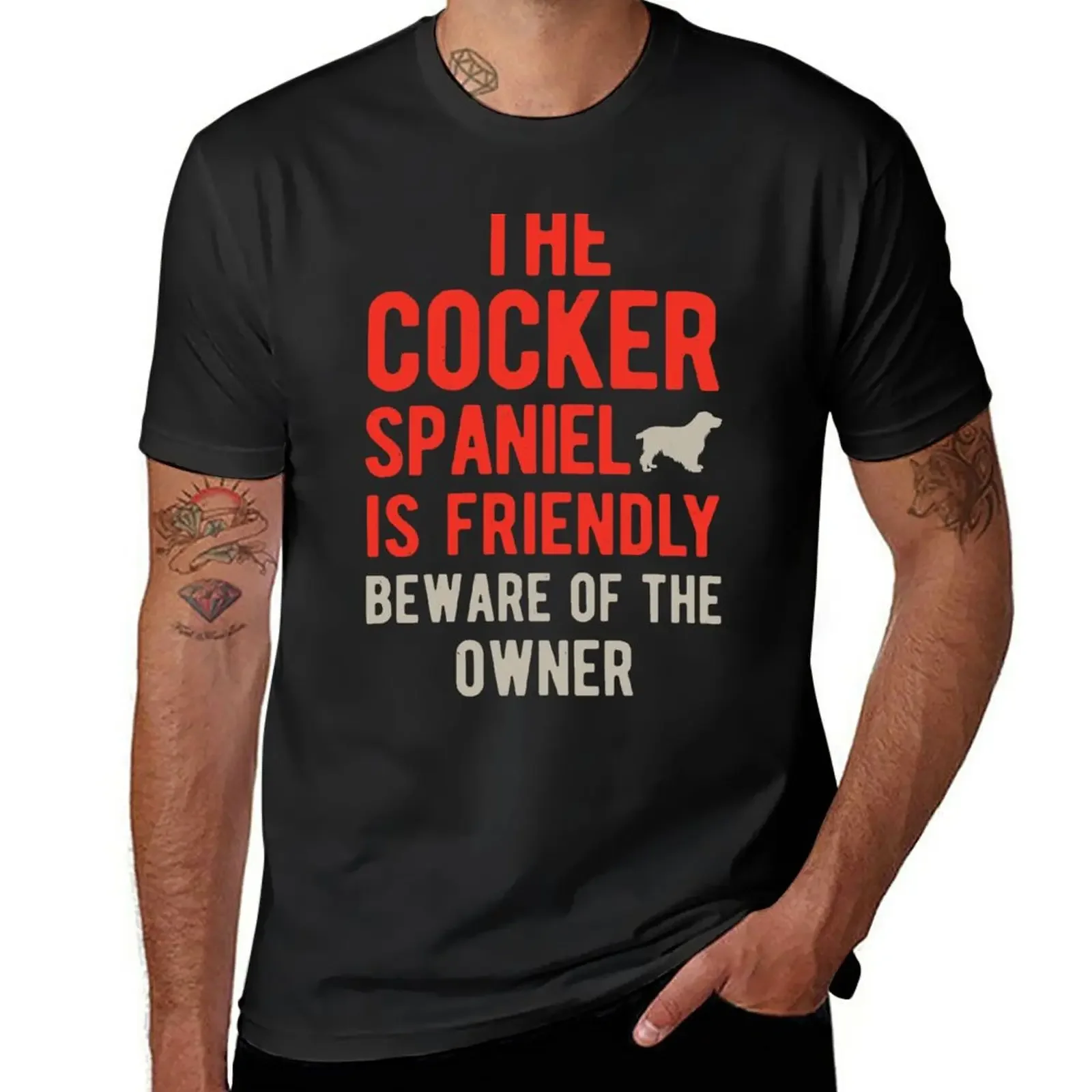 

New Funny Cocker Spaniel T-Shirt plus size t shirts Tee shirt plain t shirts men