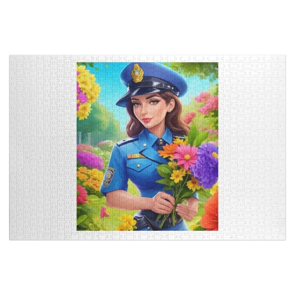

Lady Officer Jigsaw Puzzle Wood Adults Works Of Art Personalized Photo Gift Custom Wooden Gift Puzzle