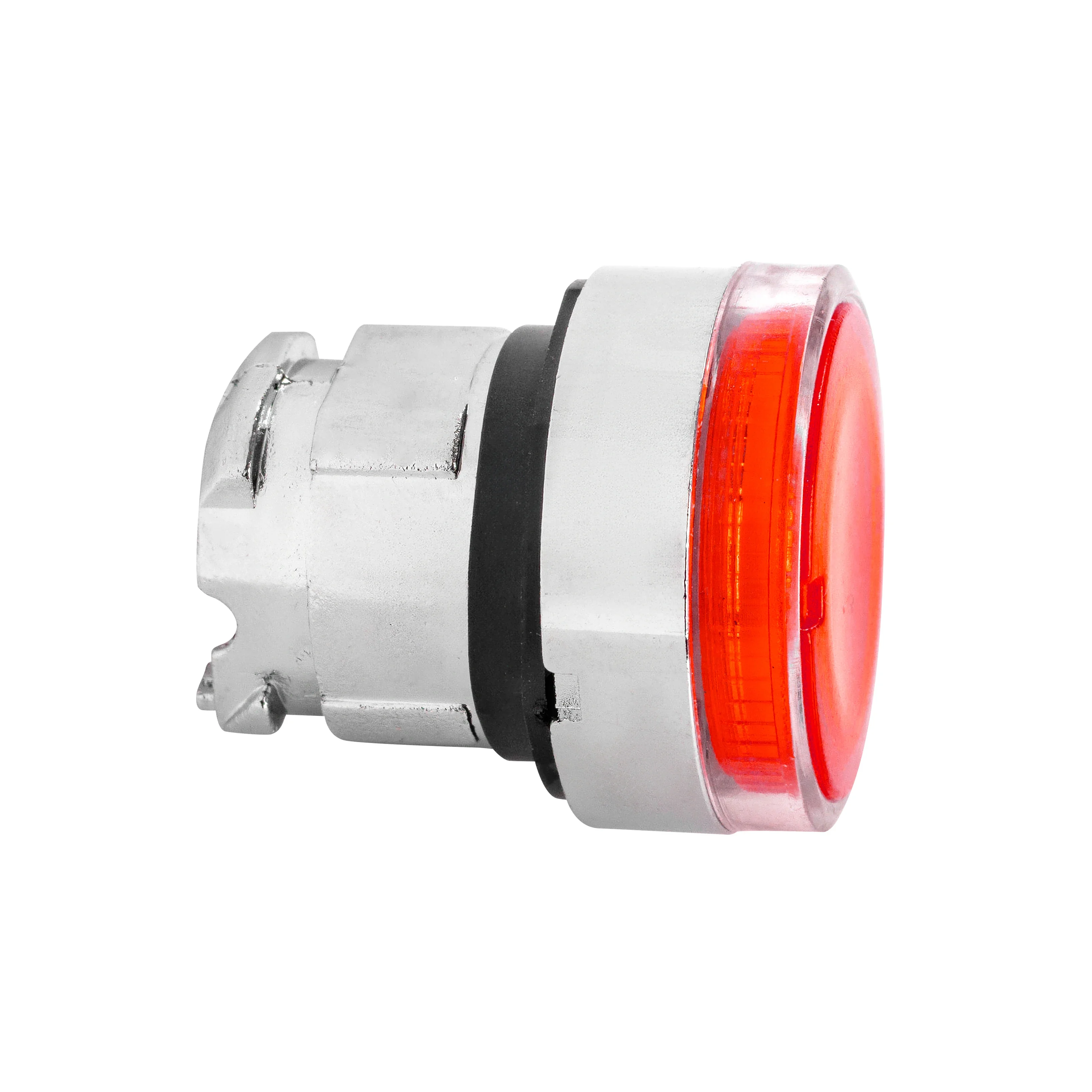 ManHua Electric Illuminated Push Button Head for XB4 Metal Flush Red 22mm Spring Return