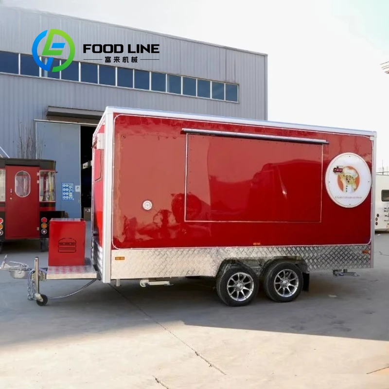 

Fully Equipped Towable Food Trailer Coffee Ice Cream Taco Churros Shawarma Mobile Truck with Kitchen for Europe Sale Customized
