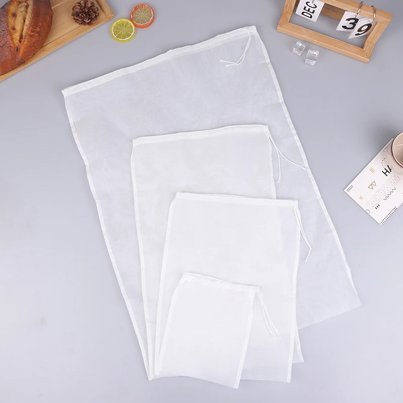 Bolsas de filtro de leche de soja 100, bolsa de malla fina, reutilizable, para zumo, café, leche de soja, coladores de alimentos para el hogar y la cocina