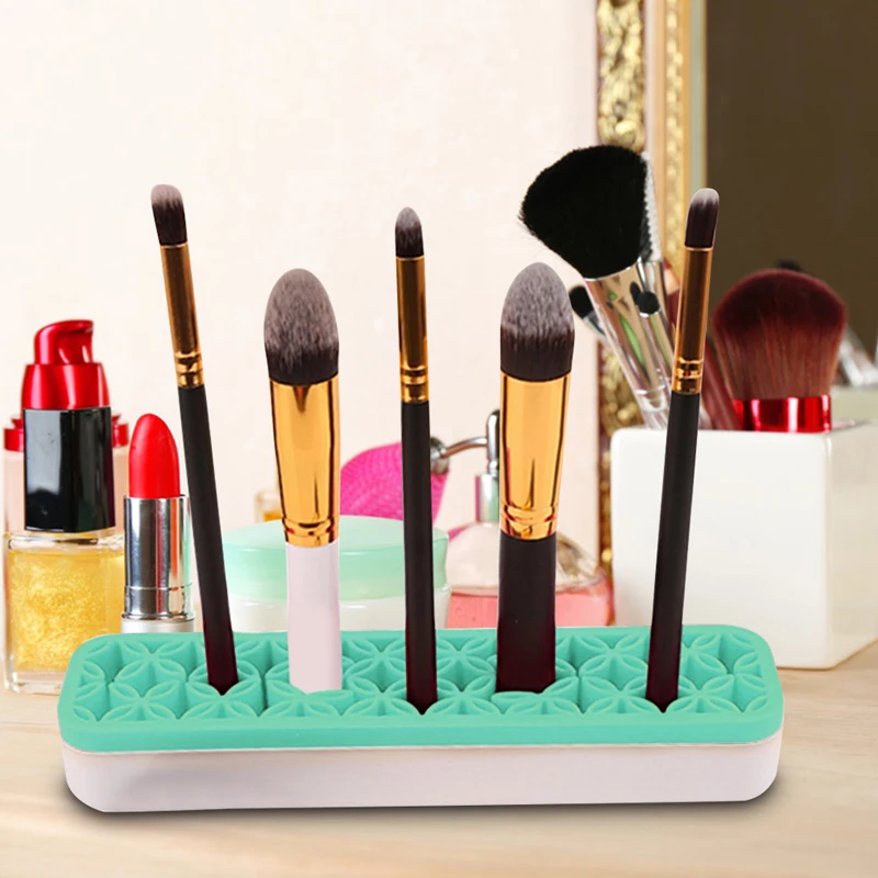 Multi-use Brush Holder Brush Rack Bracket Shelf Organizer for Holding Drying Blending Brushes Display Stand Rack Storage Tool