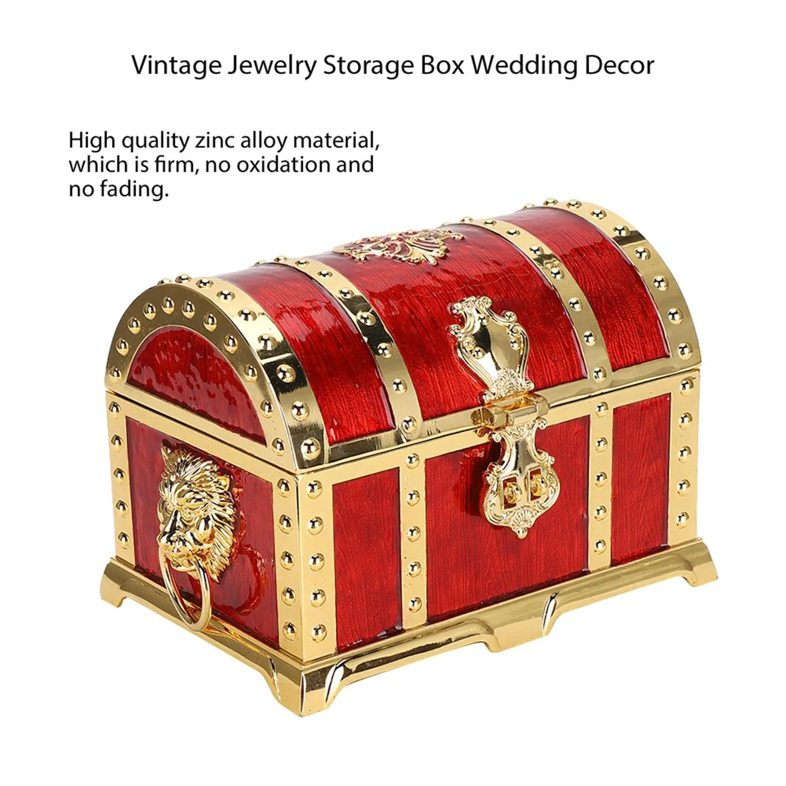 Vintage Jewelry Storage Box Organizer for Rings & Necklaces - Elegant Wedding Decor Case