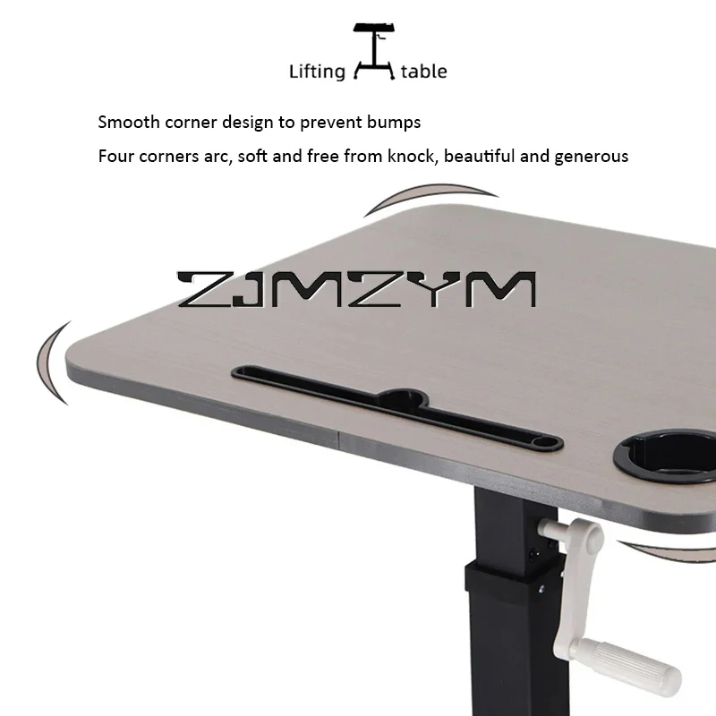 Portable Lift Mobile Laptop Desk Standing Desk Lift Table Laptop Stand The Laptop Desk Rotates and Moves The Small Bedside Table