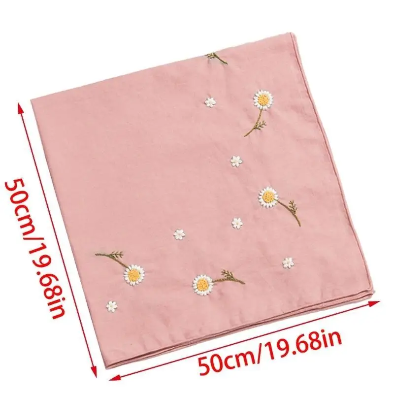 652F Handkerchief Embroidery Set for Kid Needlepoint Including Pattern Instructions Yarn Embroidery Needle Set