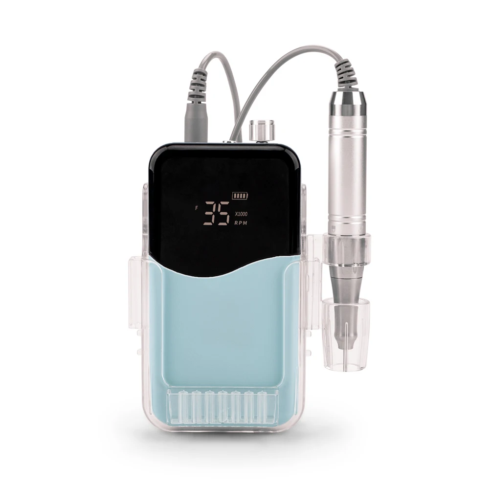 عالية مانيكير قاعدة لاسلكية الكهربائية Coreless موجة مسمار الحفر آلة 35000 دورة في الدقيقة بطارية قابلة للشحن ل مانيكير باديكير #6