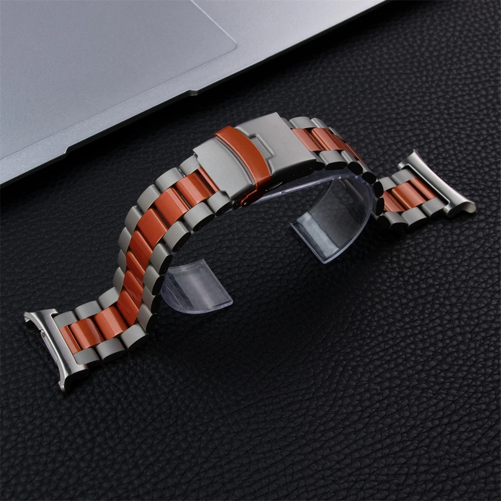 لساعة سامسونج جالاكسي ألترا 2025 حزام معدني من الفولاذ المقاوم للصدأ لساعة جالاكسي ألترا حزام الساعات سوار الأعمال