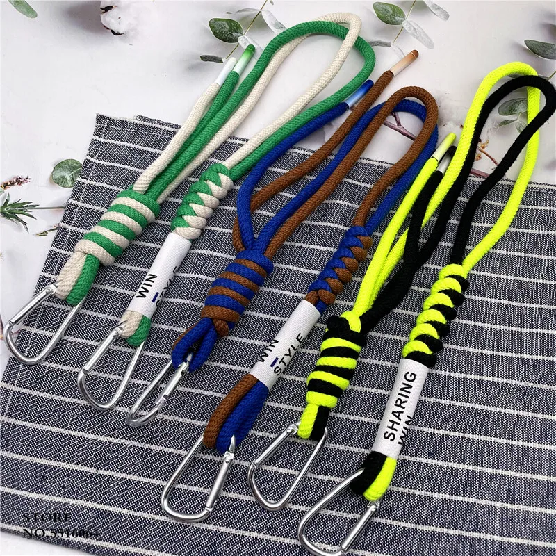 Fluorescent Color Mobile Phone Straps Weave Hand Rope Squishy For Key Lanyard Keyring Strips Waist Rope For Bags Decorative