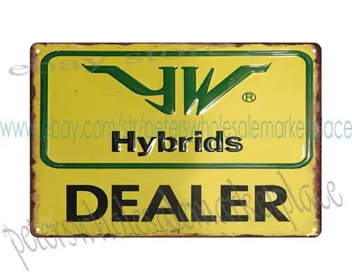 YW HYBRIDS DEALER Farm House Agricultural metal tin sign collectible s