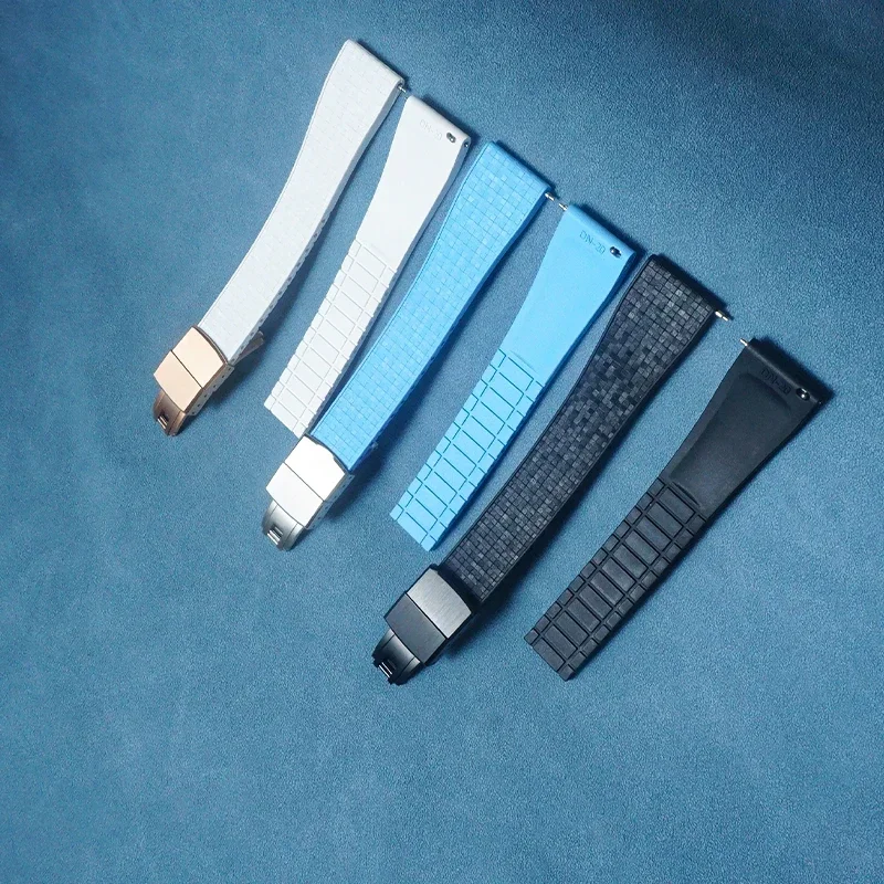 

CTS Fluororubber Watch Strap 20mm 22mm For Patek Philippe Seiko Quick Release Spring Buckle Watch Bands FKM Strap For Cut To Siz