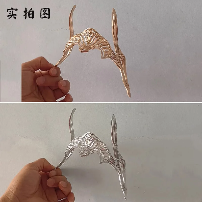 Resin Classic Headwear Chinese Antique Gold Crown Ninja Warrior Swordsman Accessories Wuxia TV Movie Play