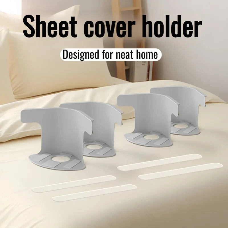 4PCS Invisible Sheet Bed Cover Fixer Multifunctional Fixed Clip Safety Pinless Sheet Bed Sheet Anti-shift Fixed Magic Weapon New