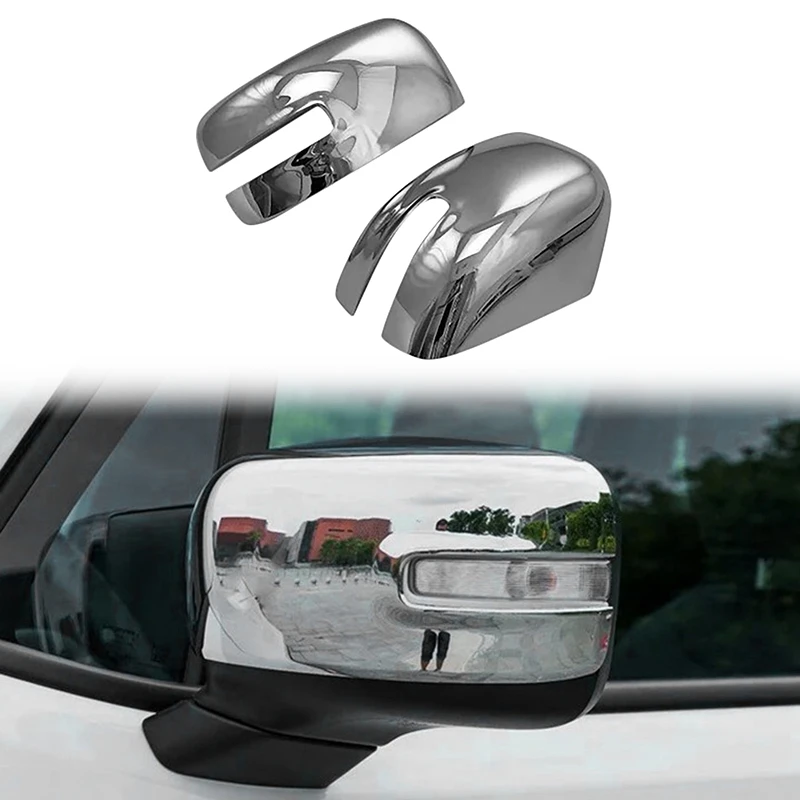 Car Chrome vista posteriore retrovisore laterale copertura dello specchio in vetro Trim Frame Side Mirror Caps per Jeep Renegade 2015-2017