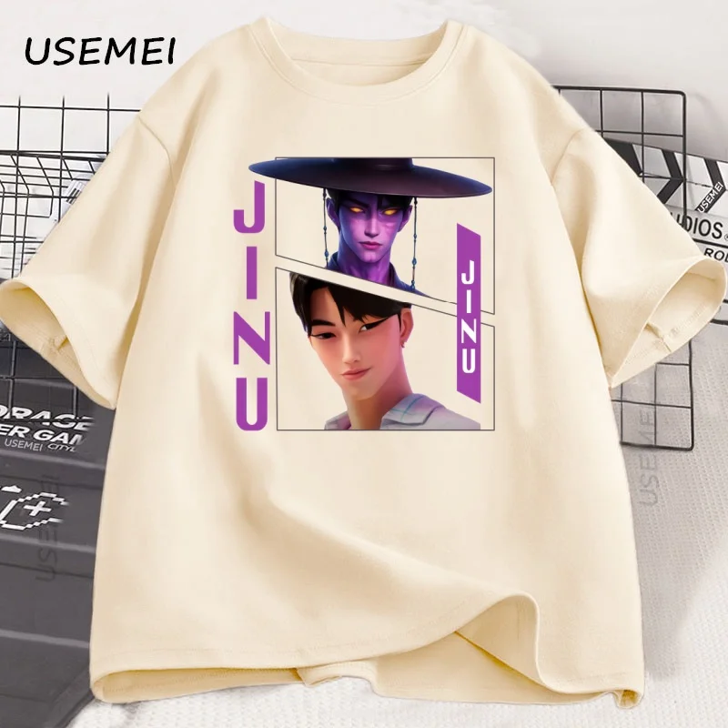 

Kpop Demon Hunters T Shirt Men Women Cotton Graphic T Shirts Y2k Clothes Short Sleeve Loose Men's Clothes Streetwear Tops