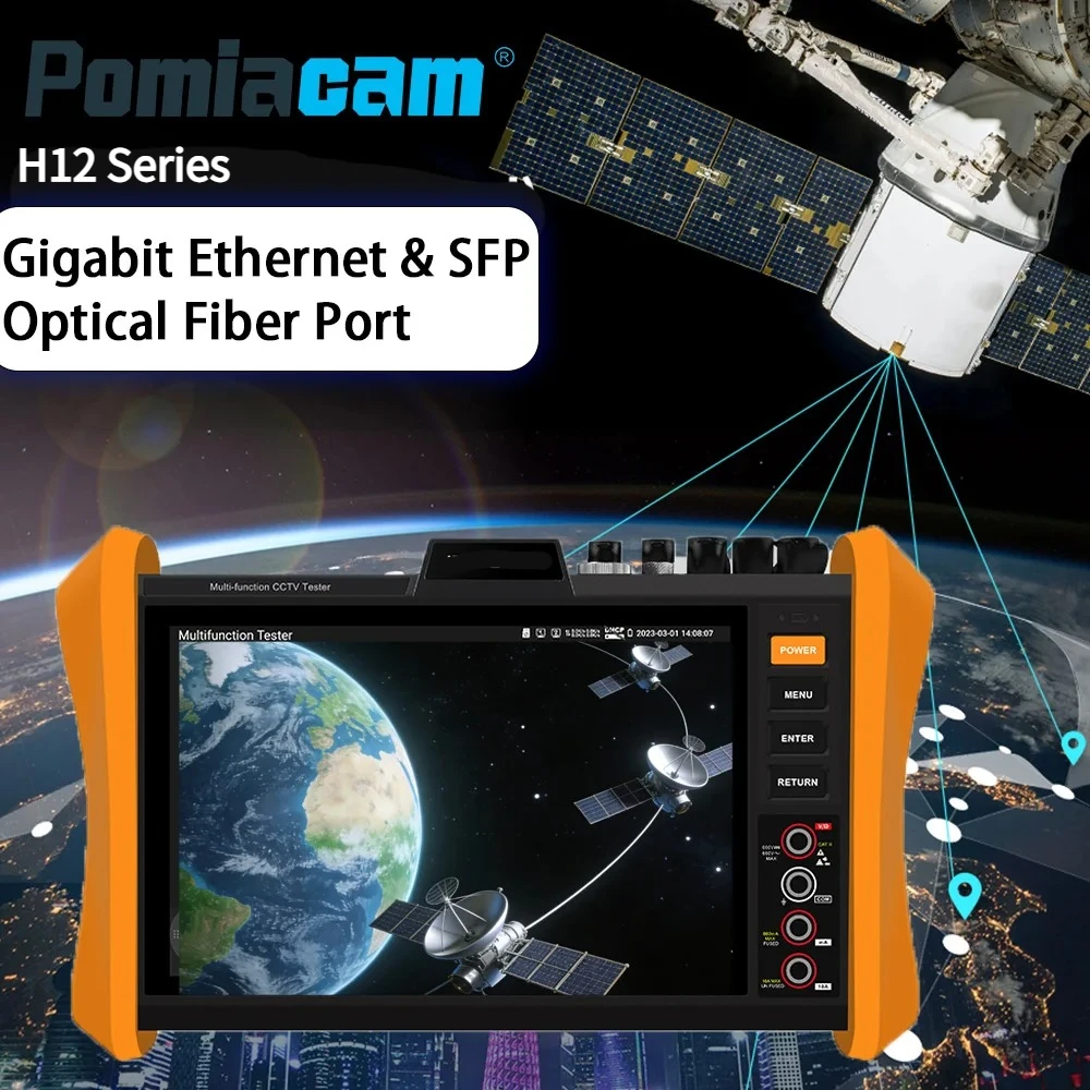 

Professional 8K IP Camera Tester 8 Inch Touch Screen PoE++/90W Power Output SFP Fiber Port WiFi Analyzer 1920*1200 HDMI INPUT